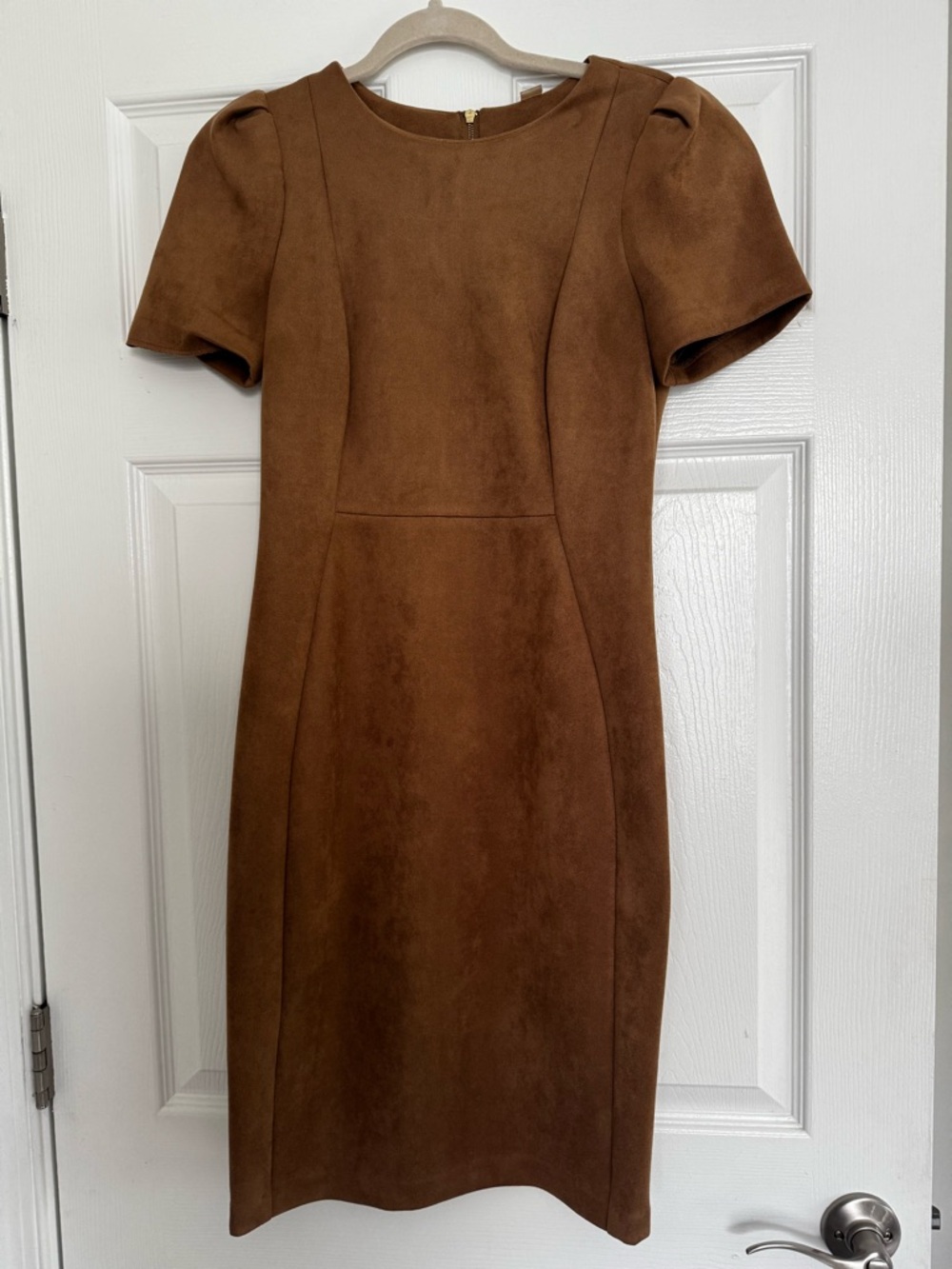 Calvin Klein Black Short-Sleeve Midi Sheath Dress